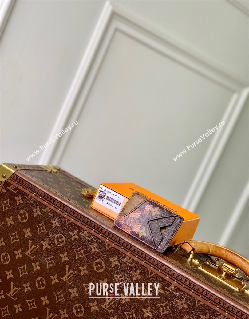 Louis Vuitton Mens Magnetic Card Holder in Brown Monogram Landscape Canvas 2025 M26016 (KI-251009015)