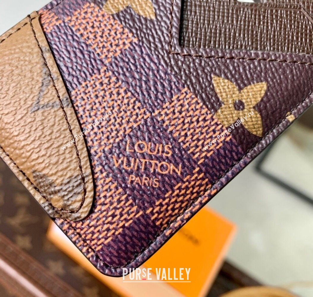 Louis Vuitton Mens Magnetic Card Holder in Brown Monogram Landscape Canvas 2025 M26016 (KI-251009015)