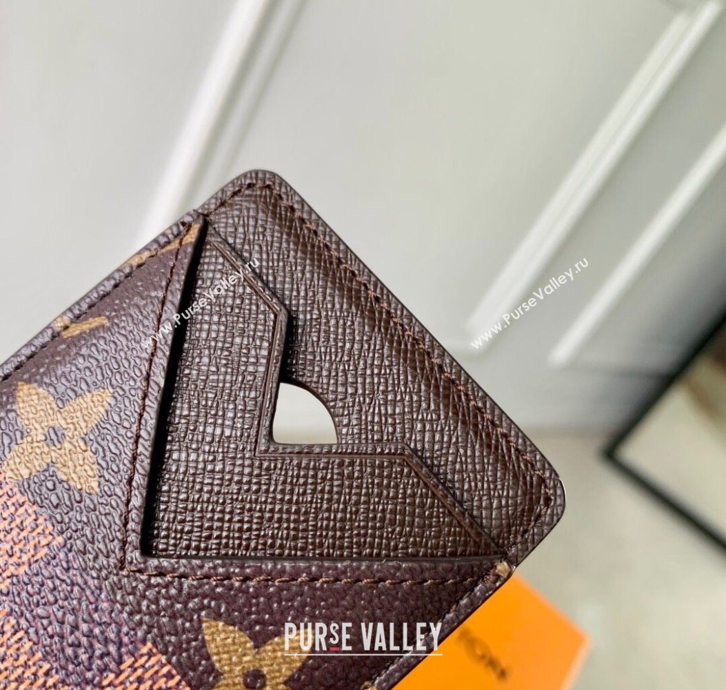 Louis Vuitton Mens Magnetic Card Holder in Brown Monogram Landscape Canvas 2025 M26016 (KI-251009015)