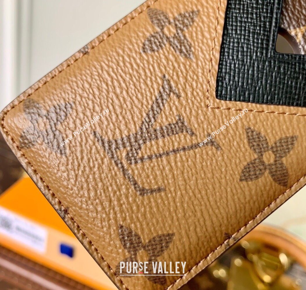 Louis Vuitton Mens Magnetic Card Holder in Monogram Reverse Canvas 2025 M25654 (KI-251009016)