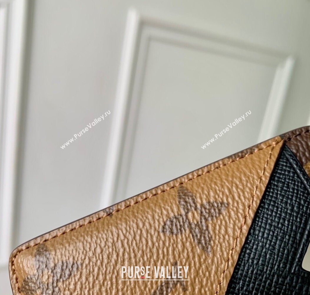 Louis Vuitton Mens Magnetic Card Holder in Monogram Reverse Canvas 2025 M25654 (KI-251009016)