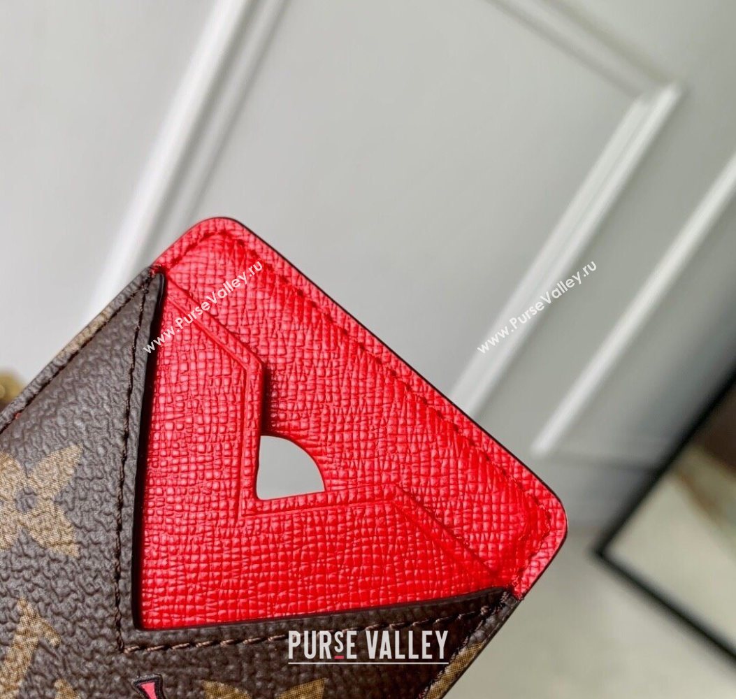 Louis Vuitton LV x TM Cerise Cherry Magnetic Card Holder in Monogram Canvas 2025 M14562 (KI-251009017)