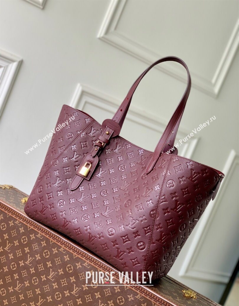 Louis Vuitton All In One MM Tote Bag in Monogram Leather Garnet Red M25888 2025 (KI-251008062)