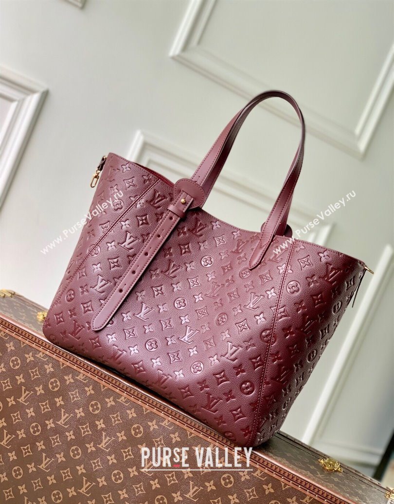 Louis Vuitton All In One MM Tote Bag in Monogram Leather Garnet Red M25888 2025 (KI-251008062)