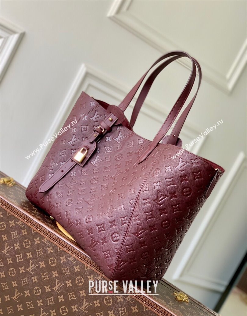 Louis Vuitton All In One MM Tote Bag in Monogram Leather Garnet Red M25888 2025 (KI-251008062)