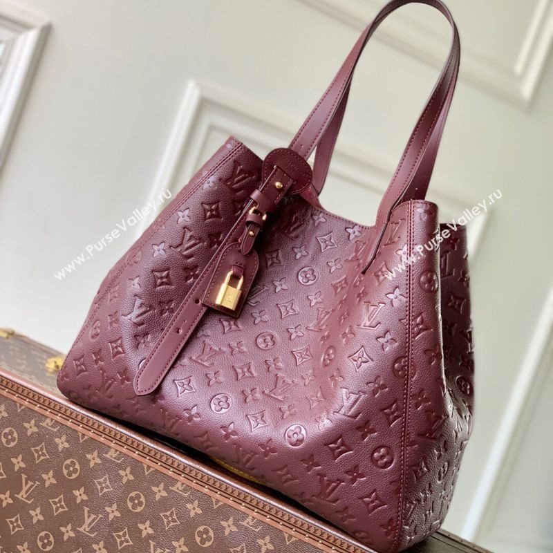 Louis Vuitton All In One MM Tote Bag in Monogram Leather Garnet Red M25888 2025 (KI-251008062)