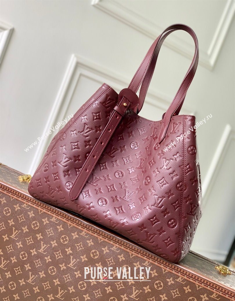 Louis Vuitton All In One MM Tote Bag in Monogram Leather Garnet Red M25888 2025 (KI-251008062)