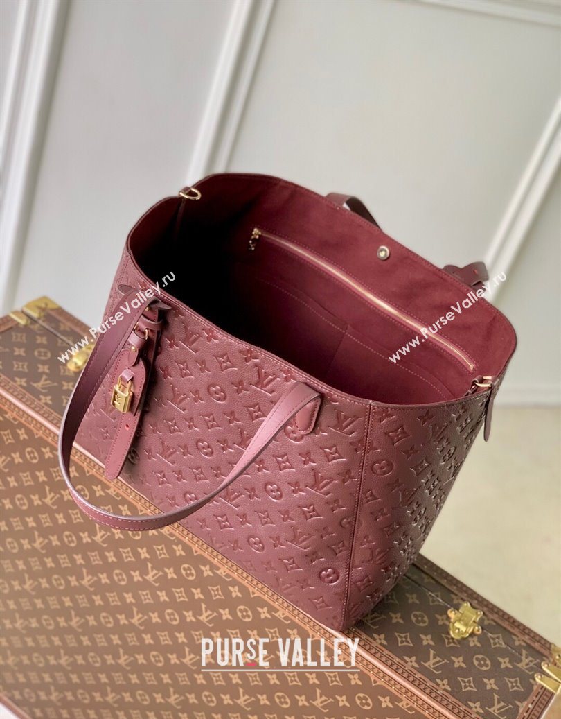 Louis Vuitton All In One MM Tote Bag in Monogram Leather Garnet Red M25888 2025 (KI-251008062)