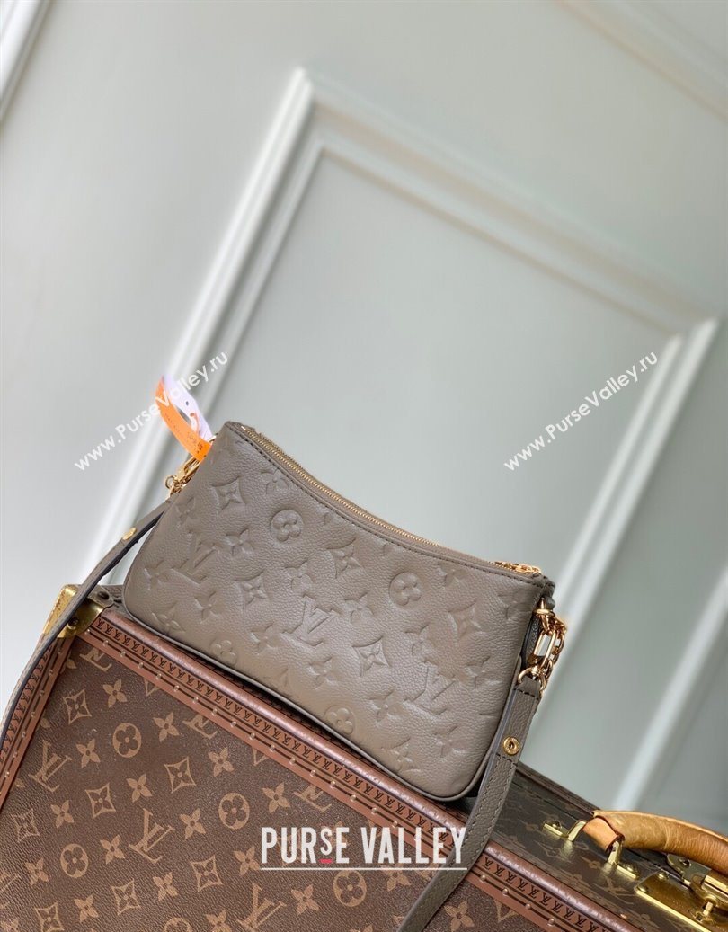 Louis Vuitton Liv Pochette Shoulder Bag in Monogram Empreinte Leather M25816 Smoke Grey 2025 (KI-251008065)
