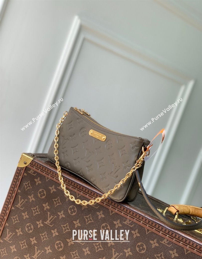 Louis Vuitton Liv Pochette Shoulder Bag in Monogram Empreinte Leather M25816 Smoke Grey 2025 (KI-251008065)