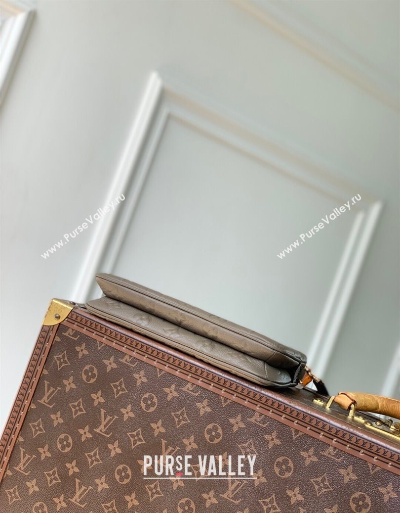 Louis Vuitton Liv Pochette Shoulder Bag in Monogram Empreinte Leather M25816 Smoke Grey 2025 (KI-251008065)