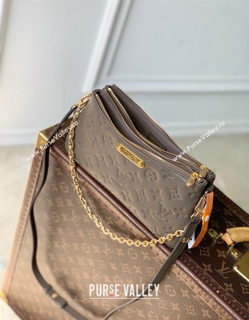 Louis Vuitton Liv Pochette Shoulder Bag in Monogram Empreinte Leather M25816 Smoke Grey 2025 (KI-251008065)