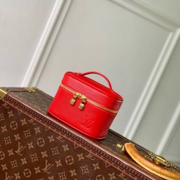 Louis Vuitton Nice Nano Pouch in Epi Leather Rouge Louis Red 2025 M25857 (KI-251009027)