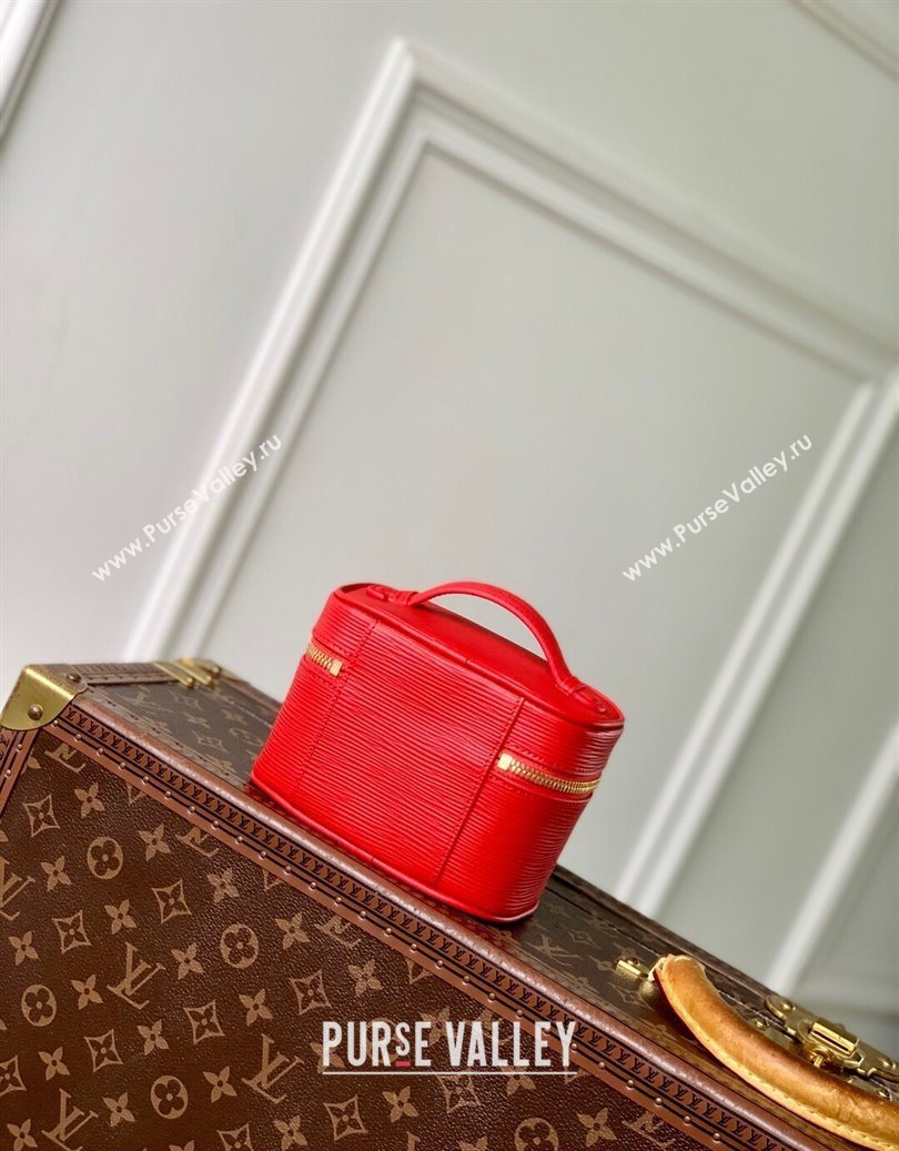 Louis Vuitton Nice Nano Pouch in Epi Leather Rouge Louis Red 2025 M25857 (KI-251009027)