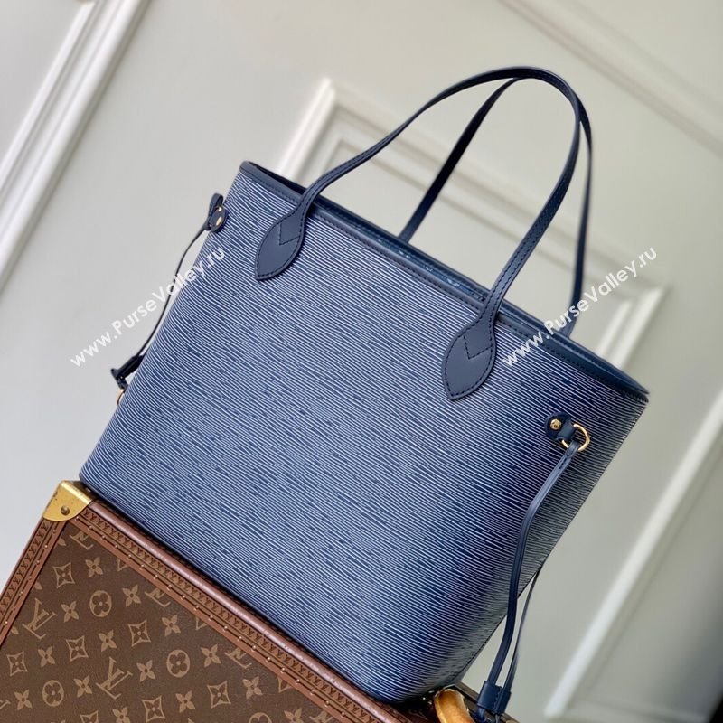 Louis Vuitton Neverfull MM Tote bag in Epi Leather Denim Blue 2025 M14856 (KI-251009034)