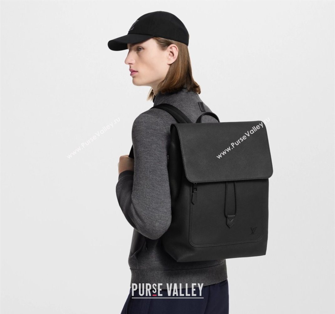 Louis Vuitton Mens Fastline Backpack bag in Black Waxy calfskin M15262 2025 (KI-251126030)