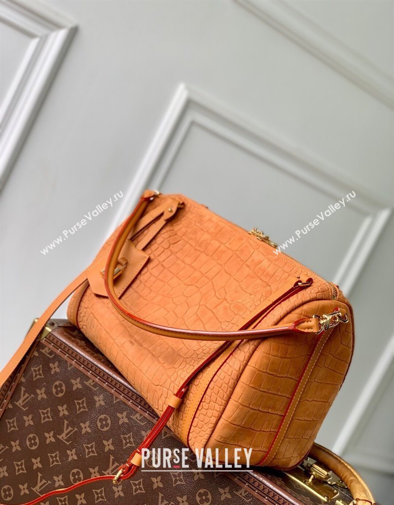 Louis Vuitton Express MM bag in Embossed Suede Yellow 2025 M26358 (KI-251008079)