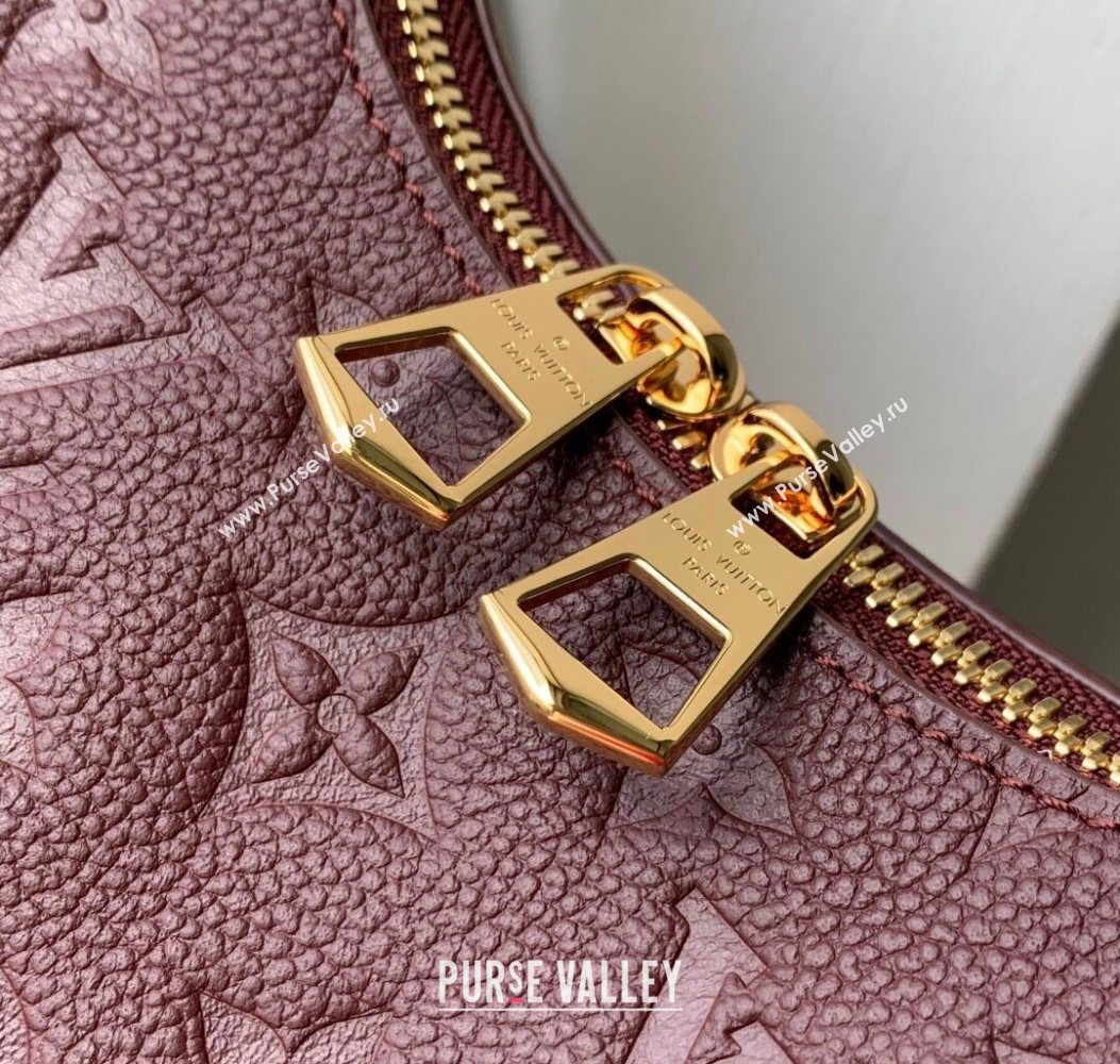 Louis Vuitton Boulogne Shoulder bag in Embossed Grained Leather Grenat Red 2025 M25827 (KI-251009036)