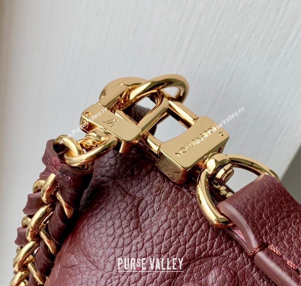 Louis Vuitton Boulogne Shoulder bag in Embossed Grained Leather Grenat Red 2025 M25827 (KI-251009036)