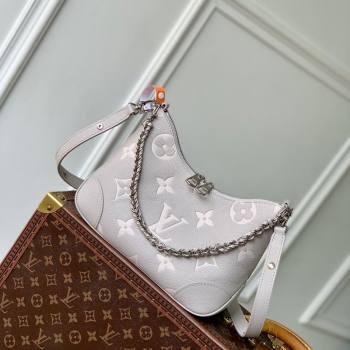 Louis Vuitton Boulogne Shoulder bag in Bicolor Grained Leather Grey 2025 M14211 (KI-251009037)