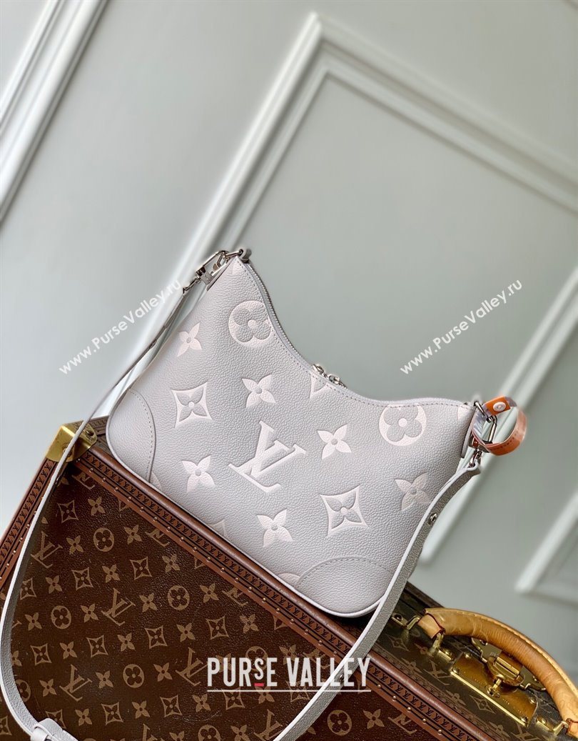 Louis Vuitton Boulogne Shoulder bag in Bicolor Grained Leather Grey 2025 M14211 (KI-251009037)