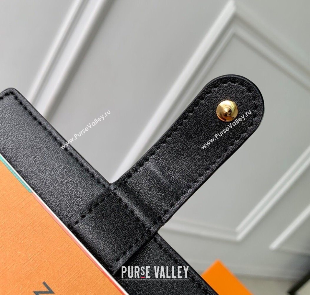 Louis Vuitton Small Ring Agenda Cover in Monogram Leather Black 2025 R20005 (KI-251009038)