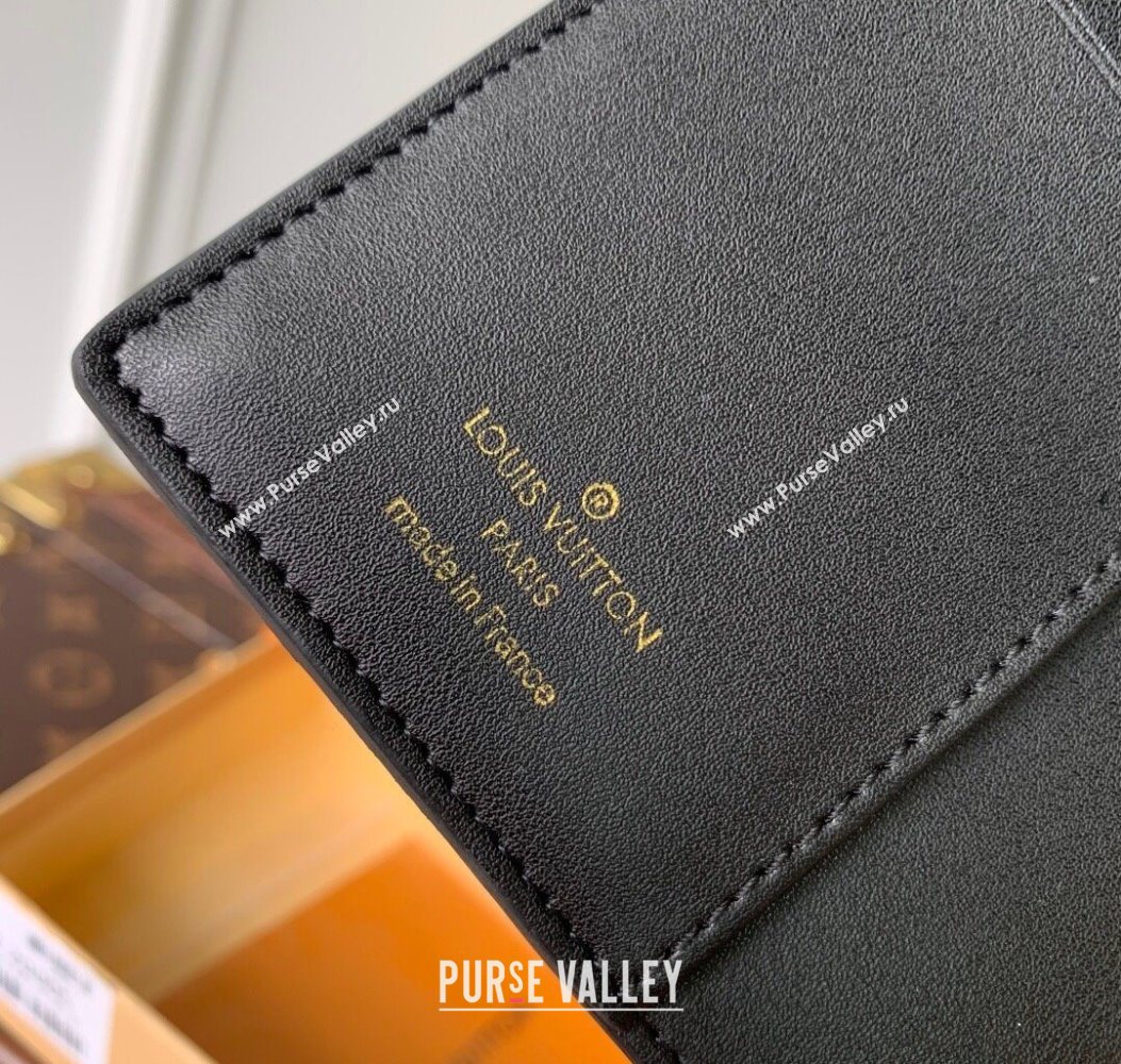 Louis Vuitton Small Ring Agenda Cover in Monogram Leather Black 2025 R20005 (KI-251009038)