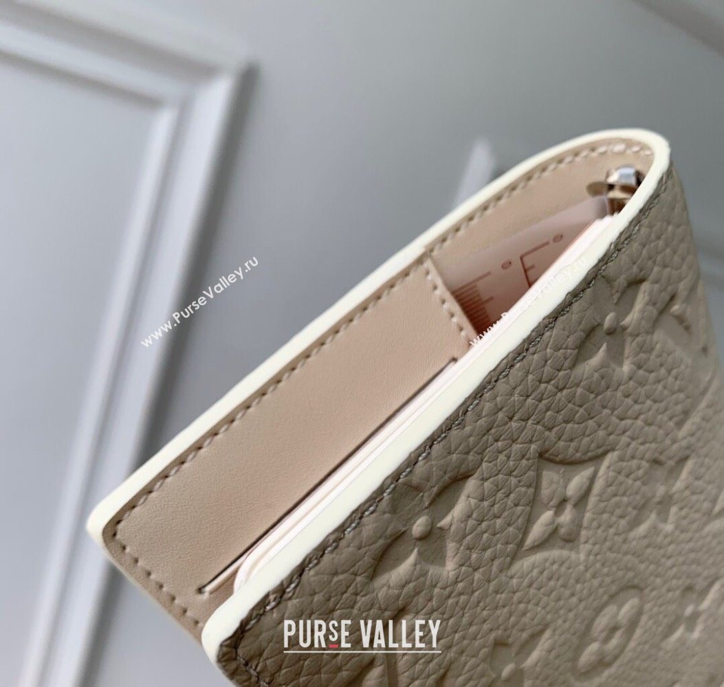 Louis Vuitton Small Ring Agenda Cover in Monogram Leather Cream White 2025 R20005 (KI-251009040)