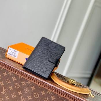 Louis Vuitton Small Ring Agenda Cover in Black Epi Leather 2025 R20052 (KI-251009042)