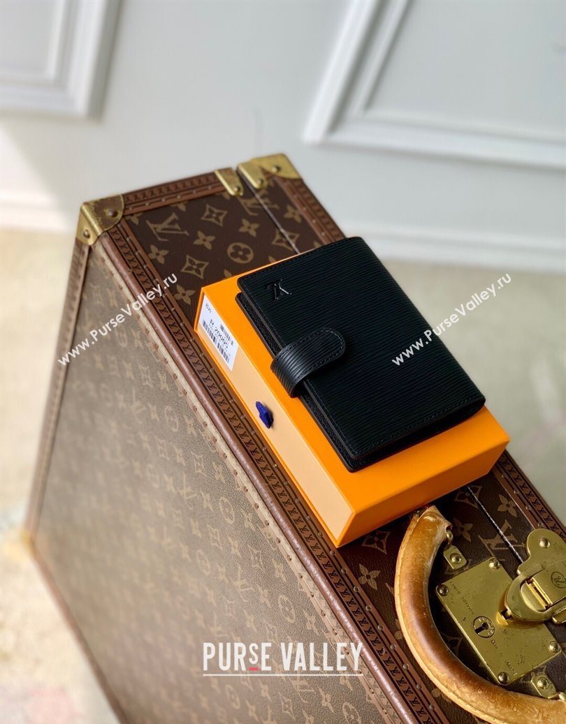 Louis Vuitton Small Ring Agenda Cover in Black Epi Leather 2025 R20052 (KI-251009042)