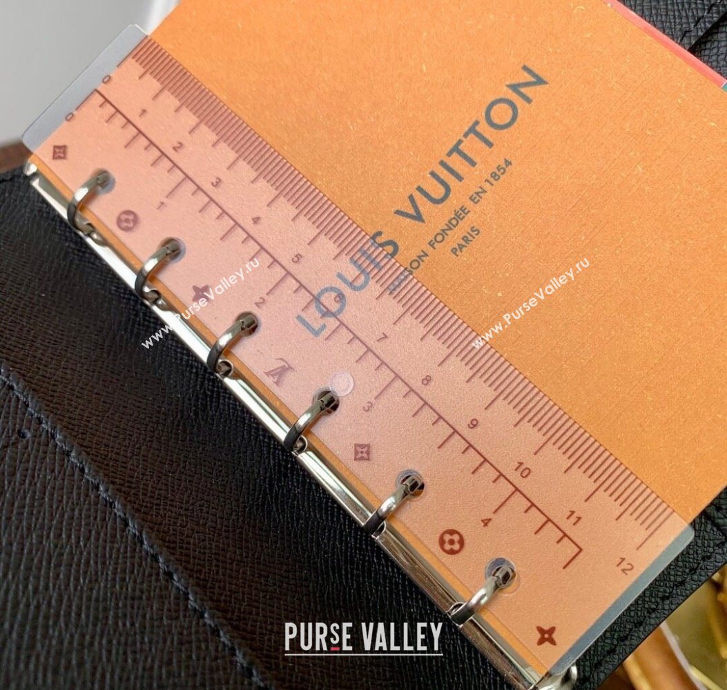 Louis Vuitton Small Ring Agenda Cover in Black Epi Leather 2025 R20052 (KI-251009042)