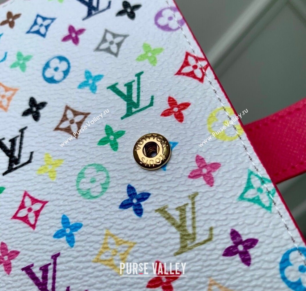Louis Vuitton LV x TM Small Ring Agenda Cover in Monogram Canvas White/Multicolor 2025 R20005 (KI-251009043)