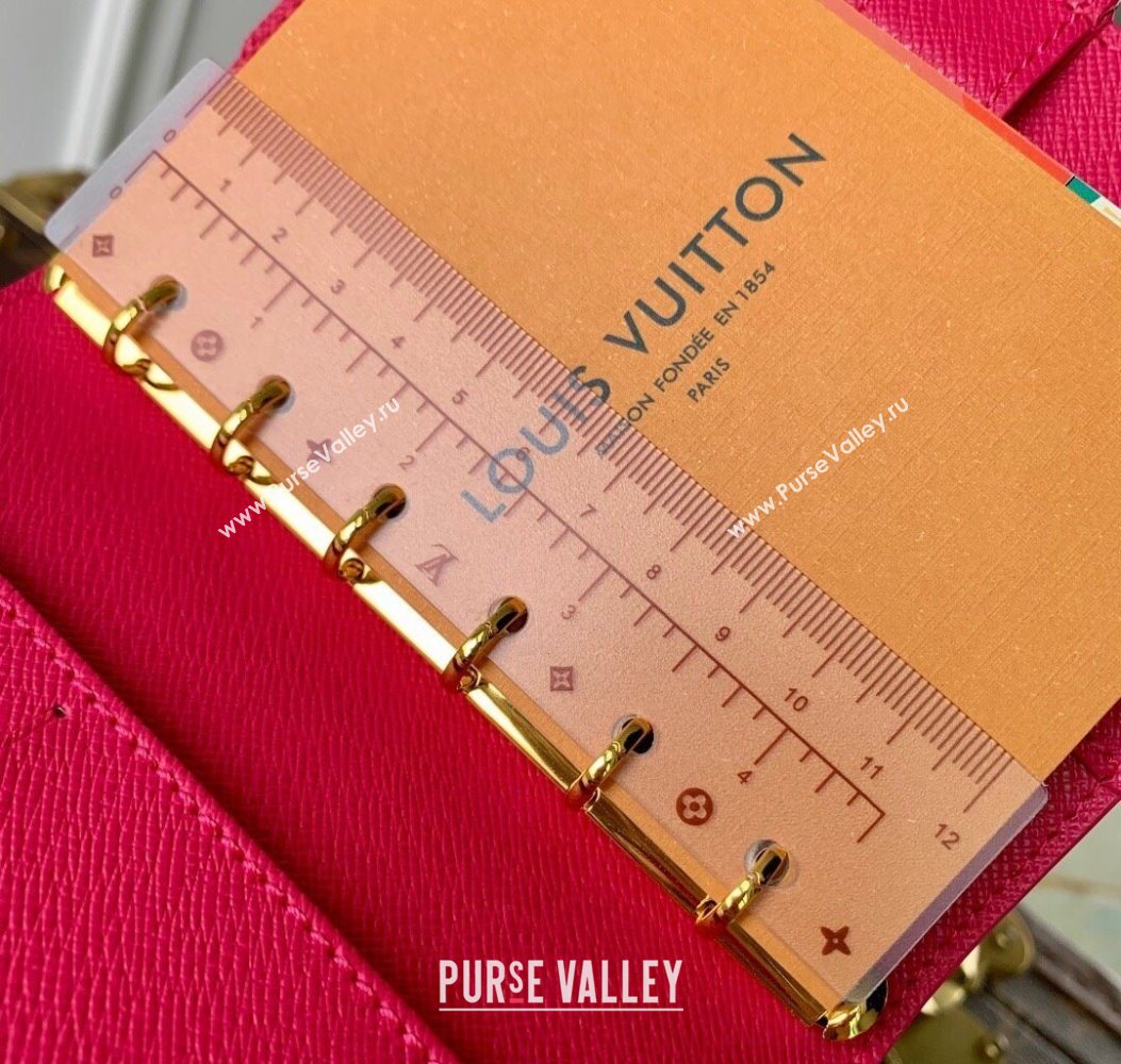 Louis Vuitton LV x TM Small Ring Agenda Cover in Monogram Canvas White/Multicolor 2025 R20005 (KI-251009043)