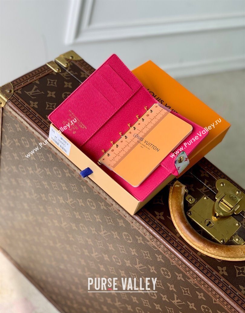 Louis Vuitton LV x TM Small Ring Agenda Cover in Monogram Canvas White/Multicolor 2025 R20005 (KI-251009043)