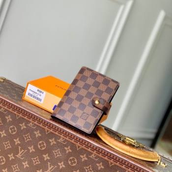 Louis Vuitton Small Ring Agenda Cover in Damier Ebene Canvas 2025 R20706 (KI-251009049)