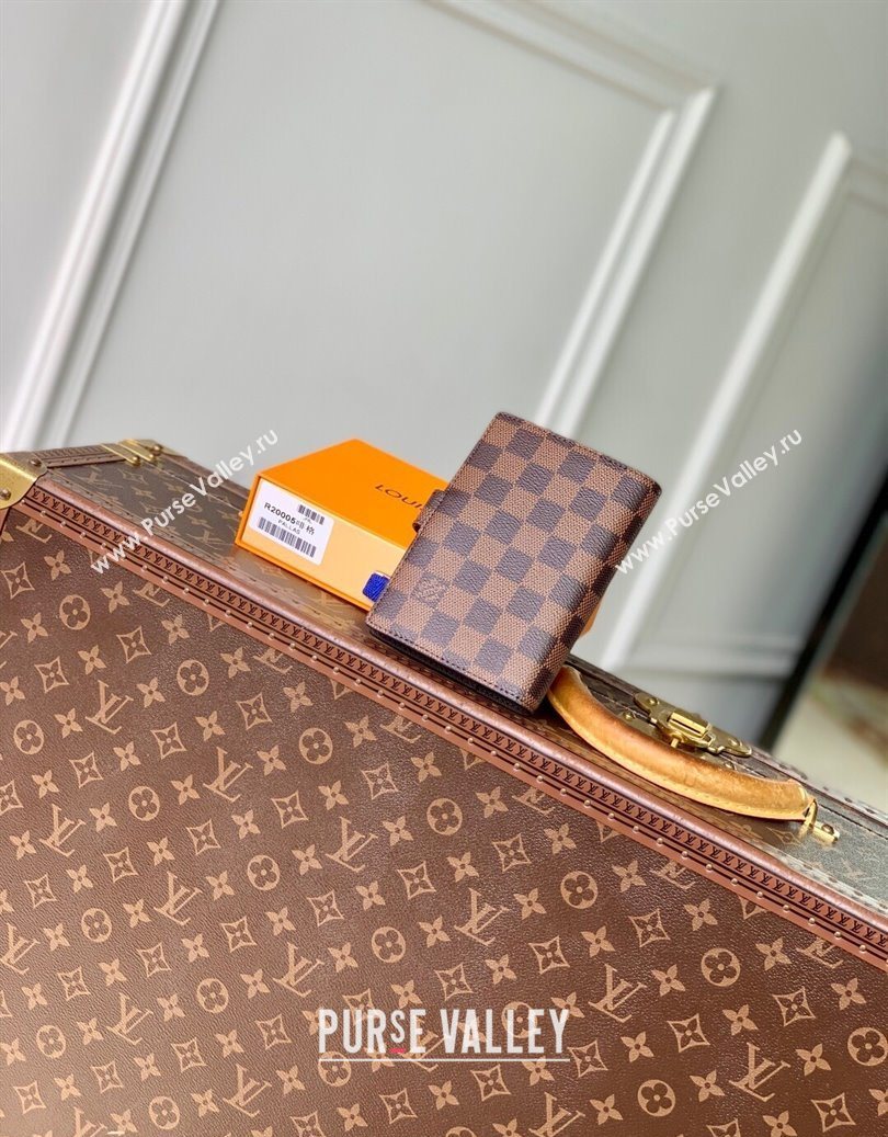Louis Vuitton Small Ring Agenda Cover in Damier Ebene Canvas 2025 R20706 (KI-251009049)
