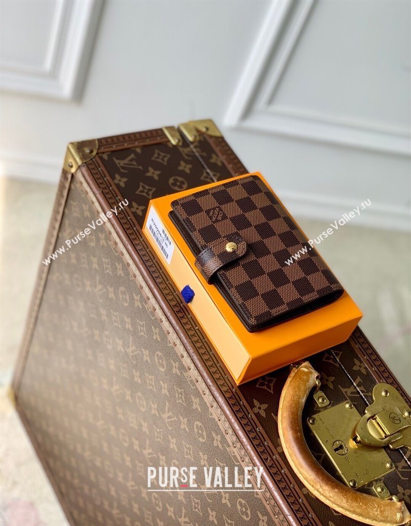 Louis Vuitton Small Ring Agenda Cover in Damier Ebene Canvas 2025 R20706 (KI-251009049)
