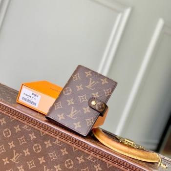 Louis Vuitton Small Ring Agenda Cover in Monogram Canvas Brown 2025 R20005 (KI-251009044)