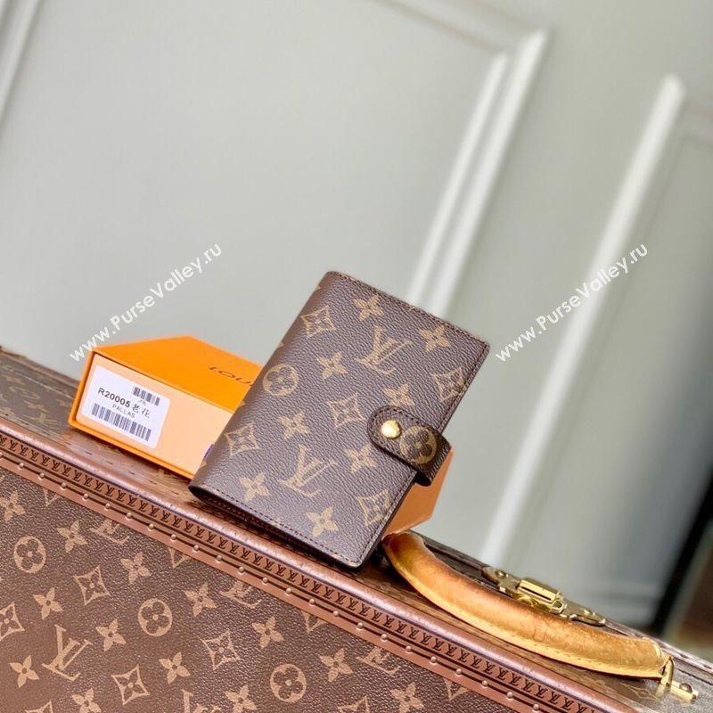 Louis Vuitton Small Ring Agenda Cover in Monogram Canvas Brown 2025 R20005 (KI-251009044)