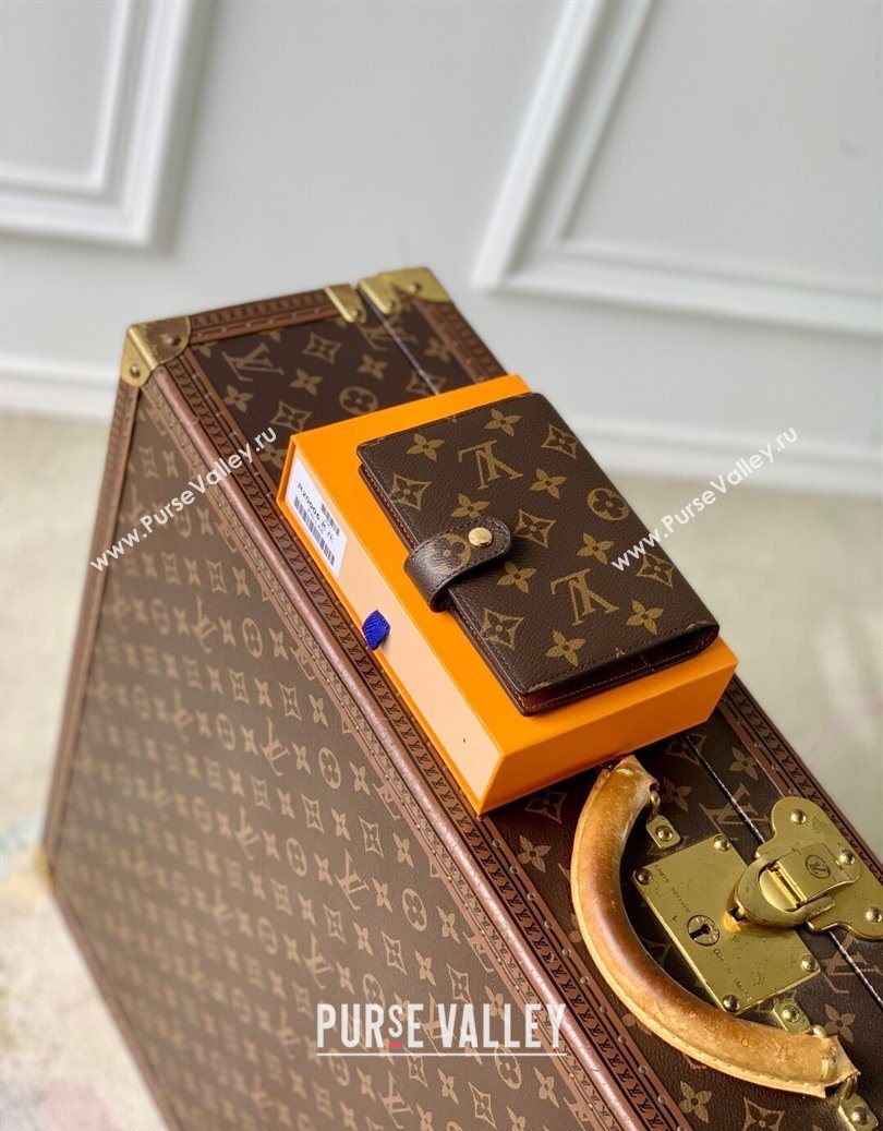 Louis Vuitton Small Ring Agenda Cover in Monogram Canvas Brown 2025 R20005 (KI-251009044)