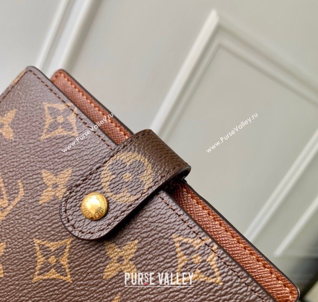 Louis Vuitton Small Ring Agenda Cover in Monogram Canvas Brown 2025 R20005 (KI-251009044)