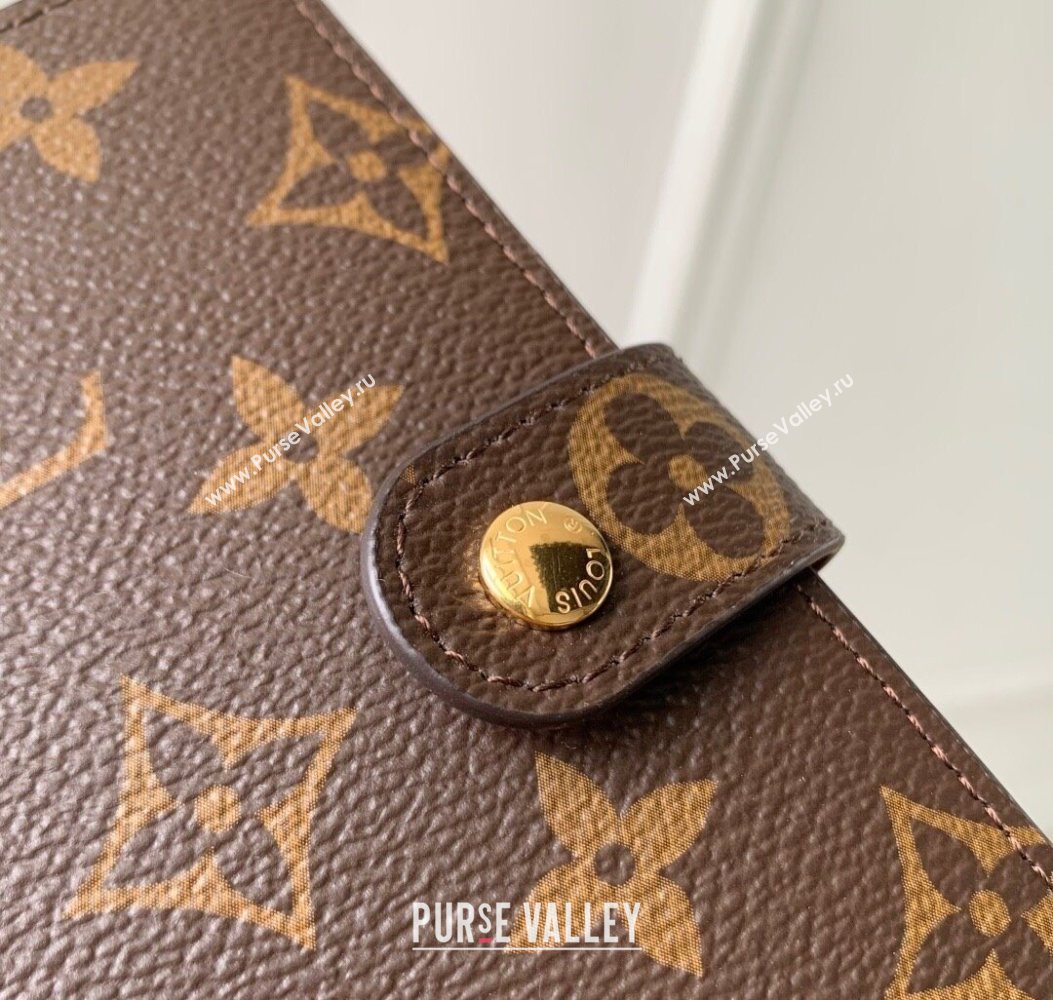 Louis Vuitton Small Ring Agenda Cover in Monogram Canvas Brown 2025 R20005 (KI-251009044)