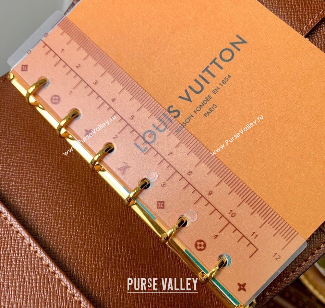 Louis Vuitton Small Ring Agenda Cover in Monogram Canvas Brown 2025 R20005 (KI-251009044)