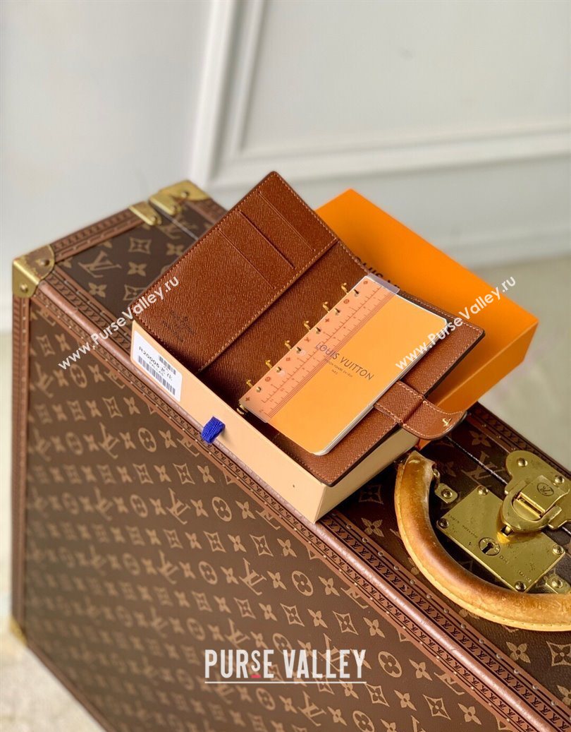 Louis Vuitton Small Ring Agenda Cover in Monogram Canvas Brown 2025 R20005 (KI-251009044)