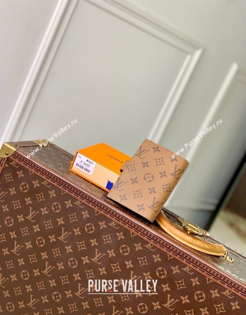 Louis Vuitton Small Ring Agenda Cover in Monogram Reverse Canvas 2025 R20005 (KI-251009045)