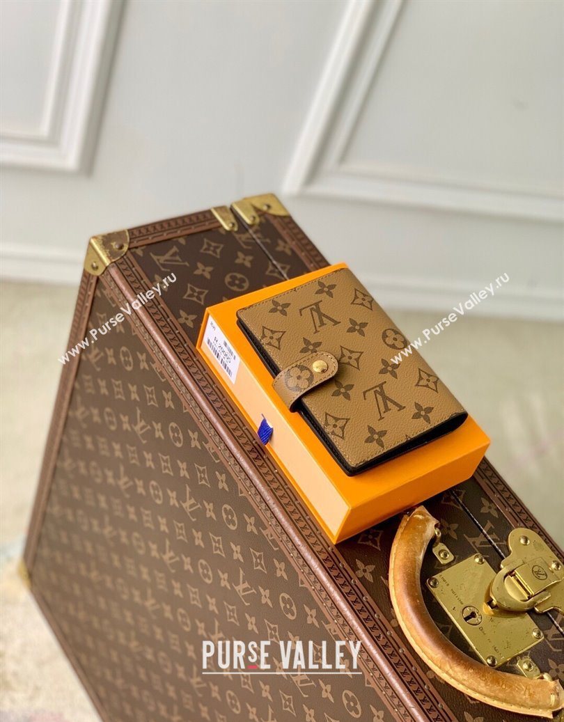 Louis Vuitton Small Ring Agenda Cover in Monogram Reverse Canvas 2025 R20005 (KI-251009045)