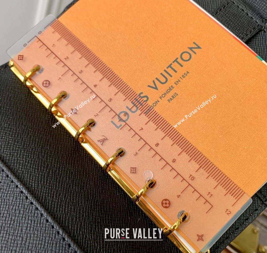 Louis Vuitton Small Ring Agenda Cover in Monogram Reverse Canvas 2025 R20005 (KI-251009045)