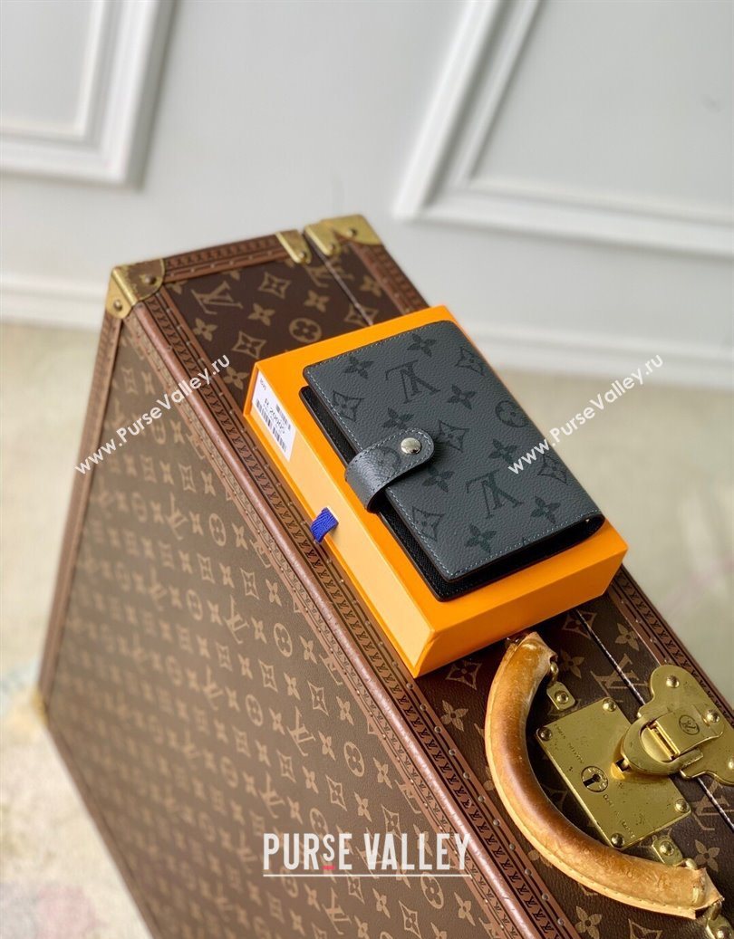 Louis Vuitton Small Ring Agenda Cover in Monogram Canvas Grey 2025 R20005 (KI-251009046)