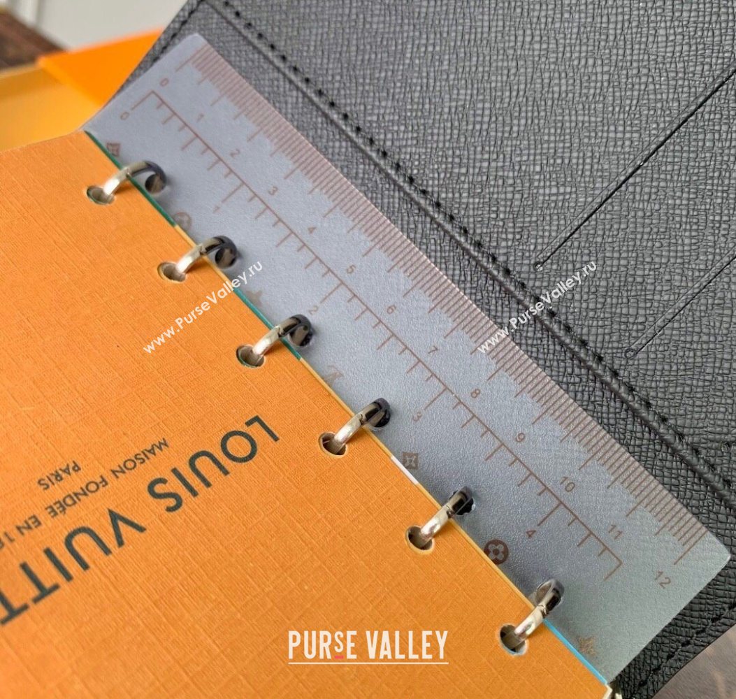 Louis Vuitton Small Ring Agenda Cover in Monogram Canvas Grey 2025 R20005 (KI-251009046)