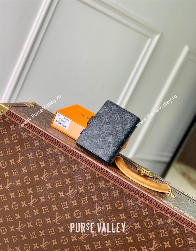 Louis Vuitton Small Ring Agenda Cover in Monogram Canvas Black 2025 R20005 (KI-251009047)